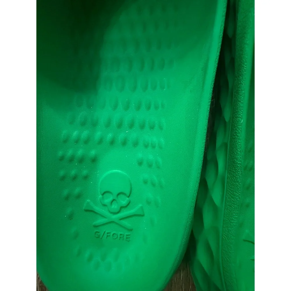 G/FORE Fore Play Skull & T's Slide Sandals Green Mens Size 11 Waterproof Golf